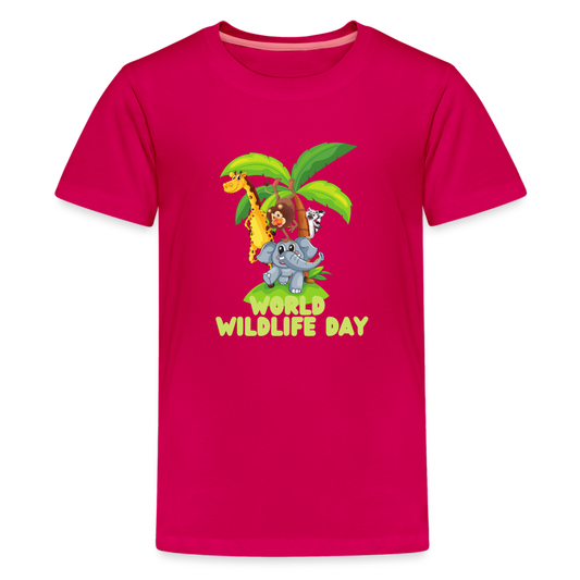 Kids' Premium T-Shirt-World Wild Life Day - dark pink