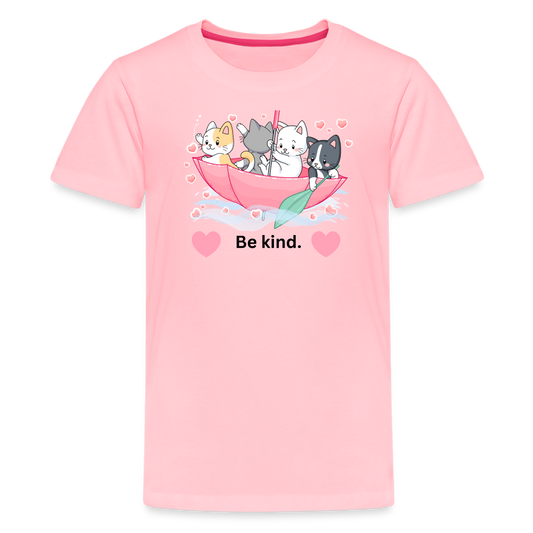 Kids' Premium T-Shirt-Pink-Be Kind - pink