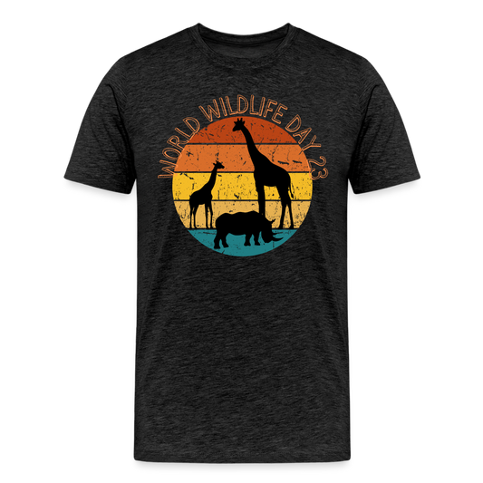 Men's Premium T-Shirt-World Wildlife day - charcoal grey