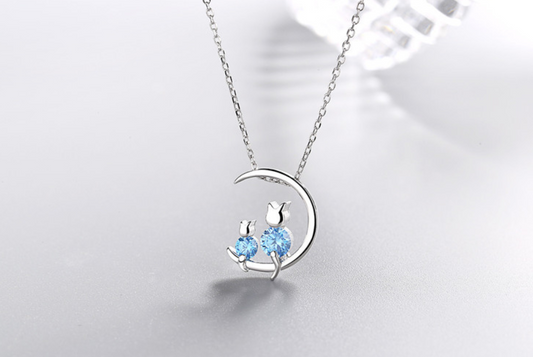 Blue Moon 925 silver Bunny chain