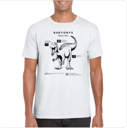 Dinosaur Print Short-sleeved Team Fabrics