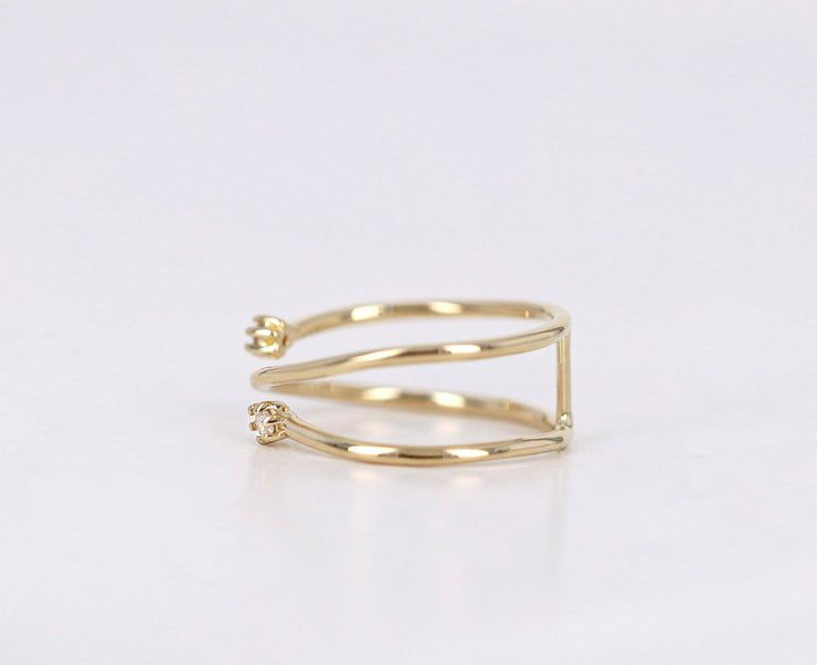 minimalist Zircon Flower Ring Women's Fashion Ring