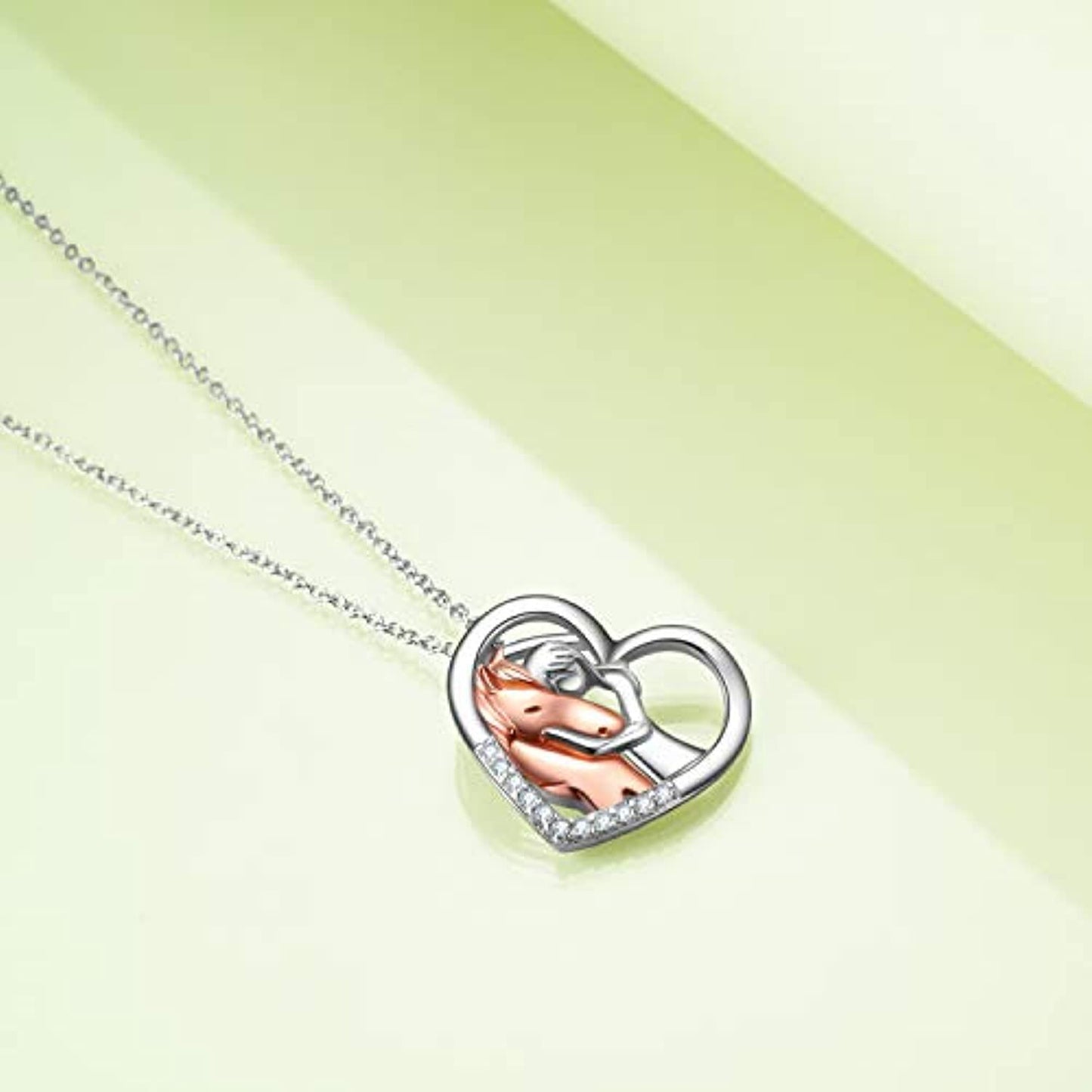 Horse Pendant Necklace Sterling Silver-Gift for Horse Lover