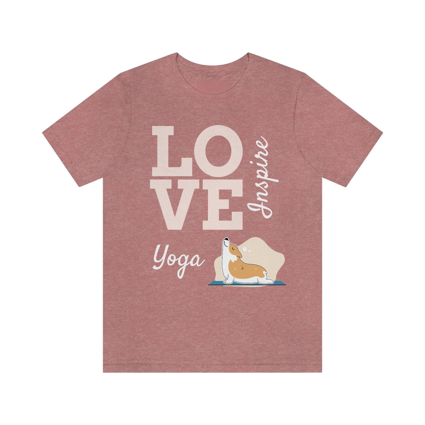 Unisex Jersey Short Sleeve Tee- Love Yoga-Inspire