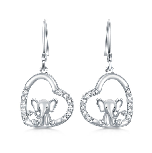 Elephant Earrings 925 Sterling Silver - Gifts for Women