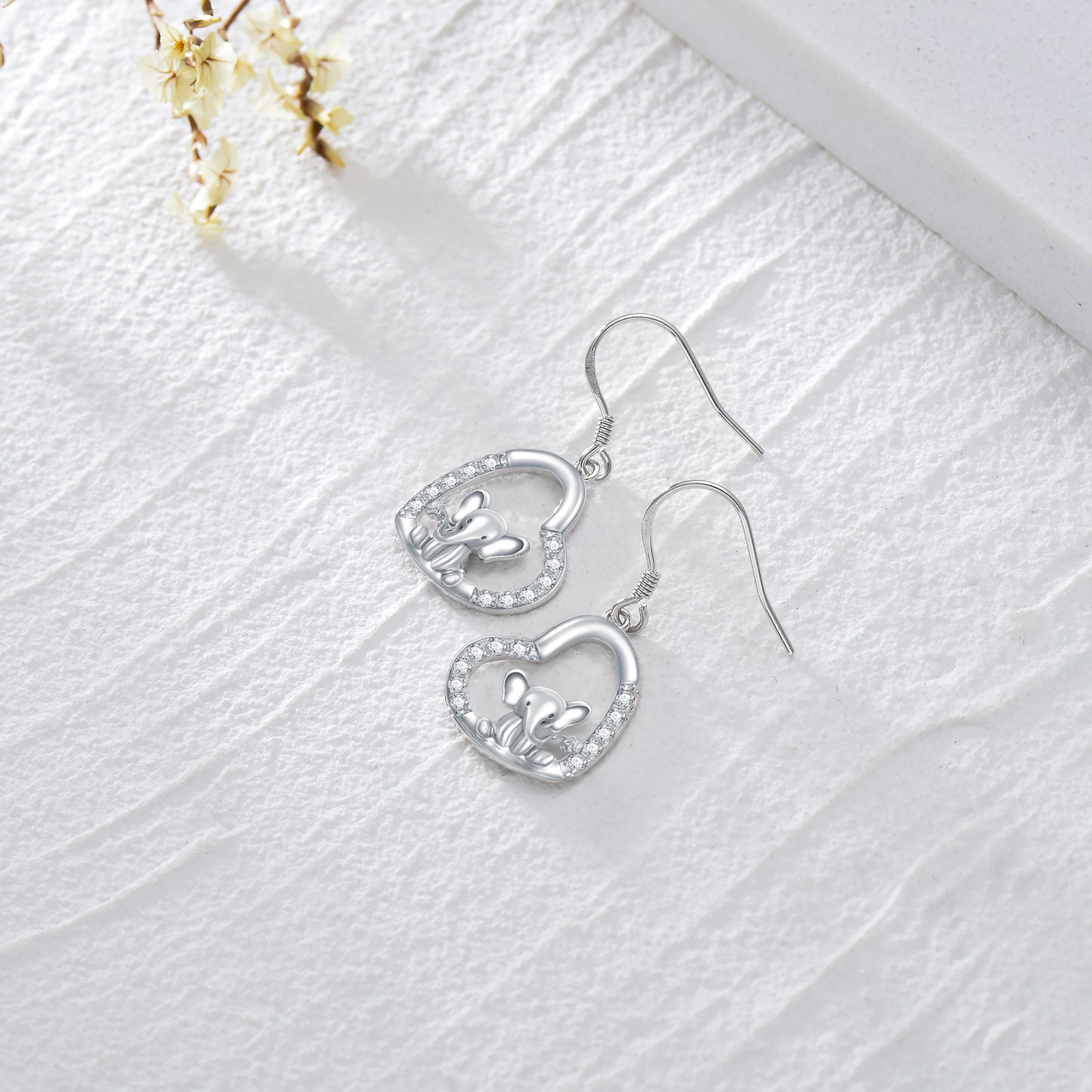 Elephant Earrings 925 Sterling Silver - Gifts for Women