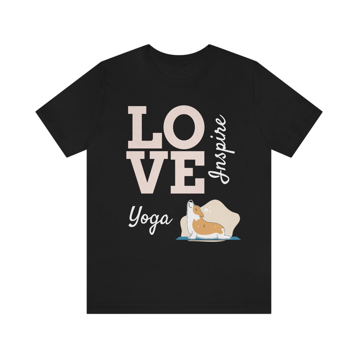 Unisex Jersey Short Sleeve Tee- Love Yoga-Inspire