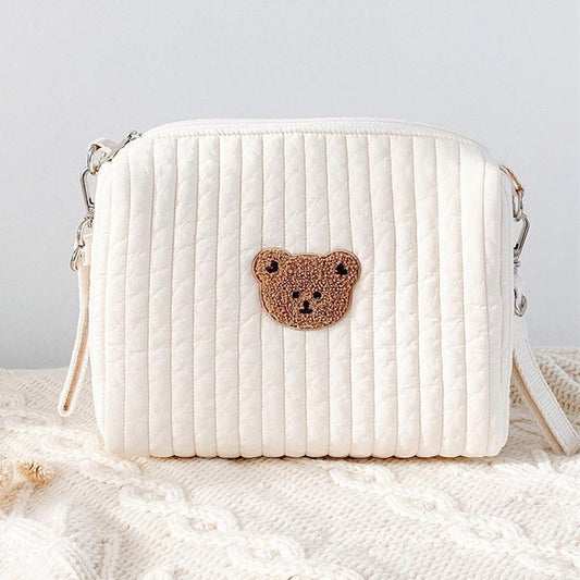 Cute Bear Embroidery Baby Diaper Bag