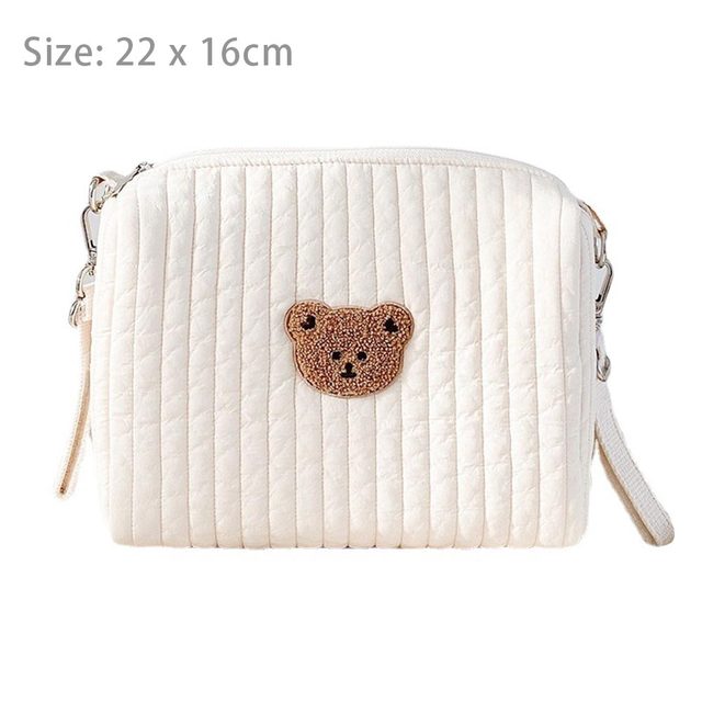 Cute Bear Embroidery Baby Diaper Bag