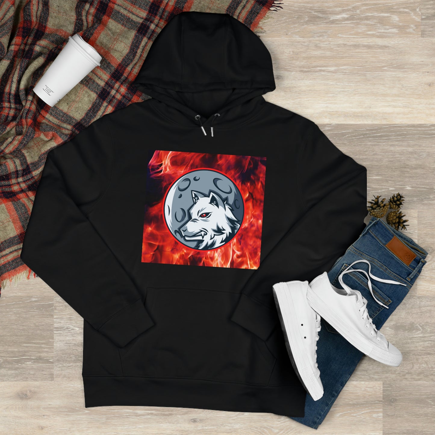 King Hooded Sweatshirt-wolf
