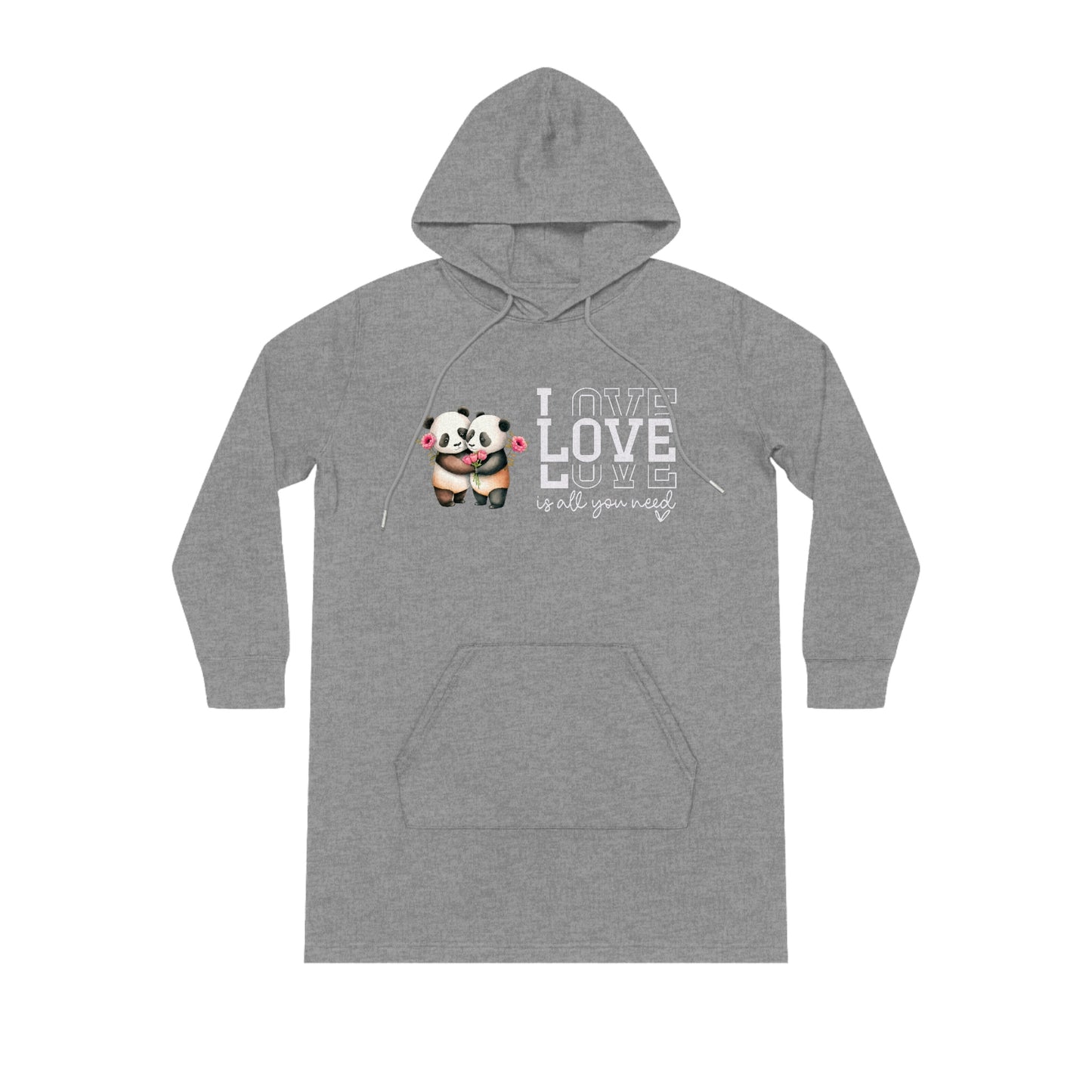 Streeter Hoodie Dress-Love Panda-Love is all you need