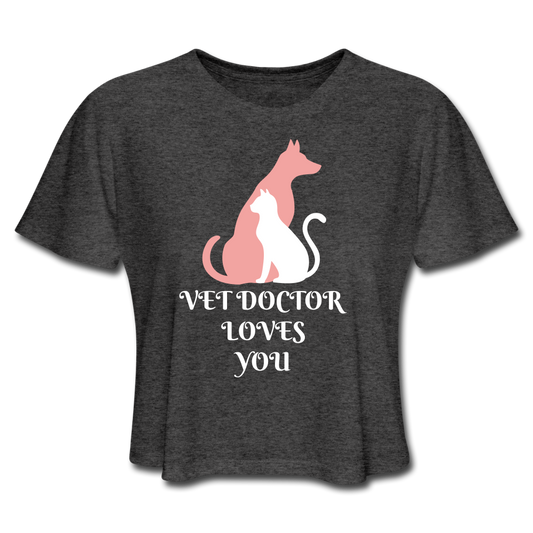 Vet Doctor Women's Cropped T-Shirt - deep heather