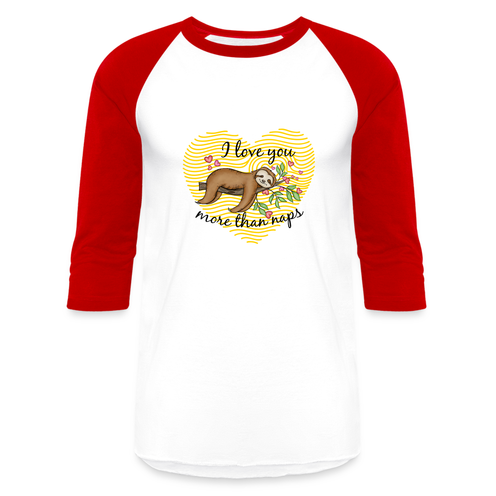 Baseball T-Shirt - Monkey Lovers - white/red
