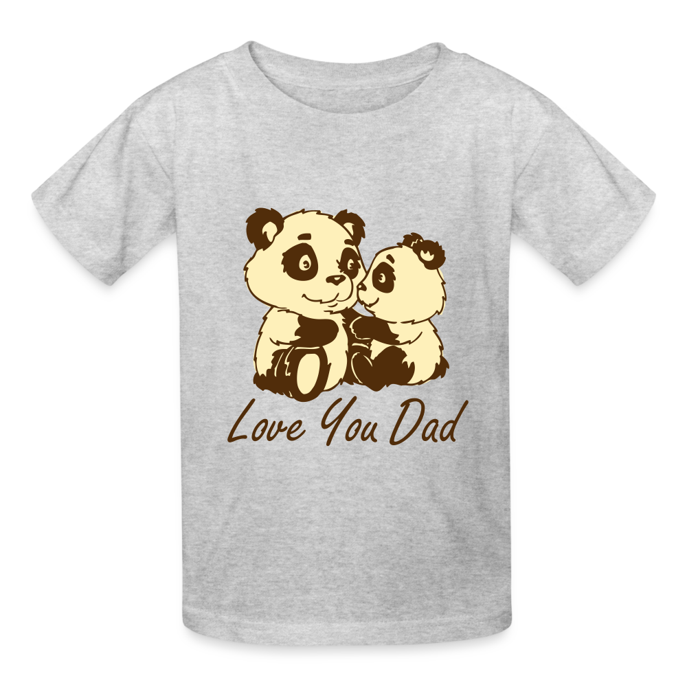 Hanes Youth Tagless T-Shirt-Love You Dad - heather gray
