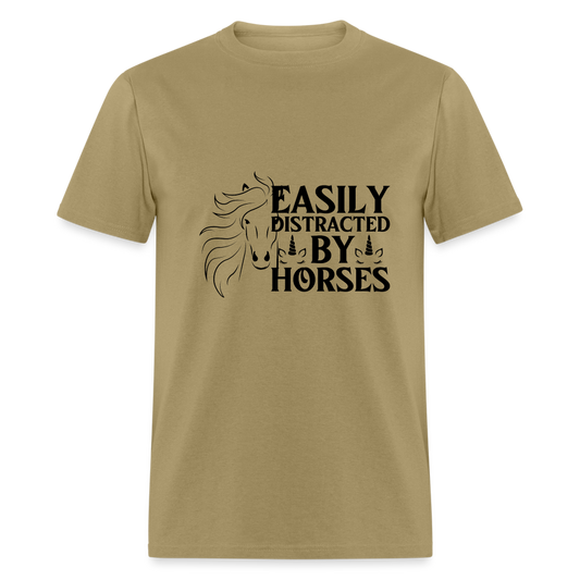 Unisex Classic T-Shirt-Love Horse - khaki