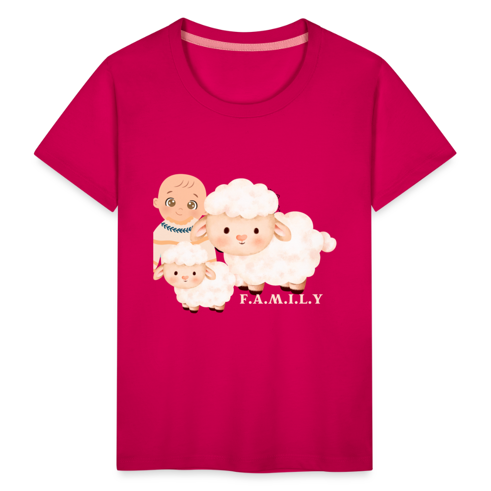 Toddler Premium T-Shirt-Sheep-Family - dark pink