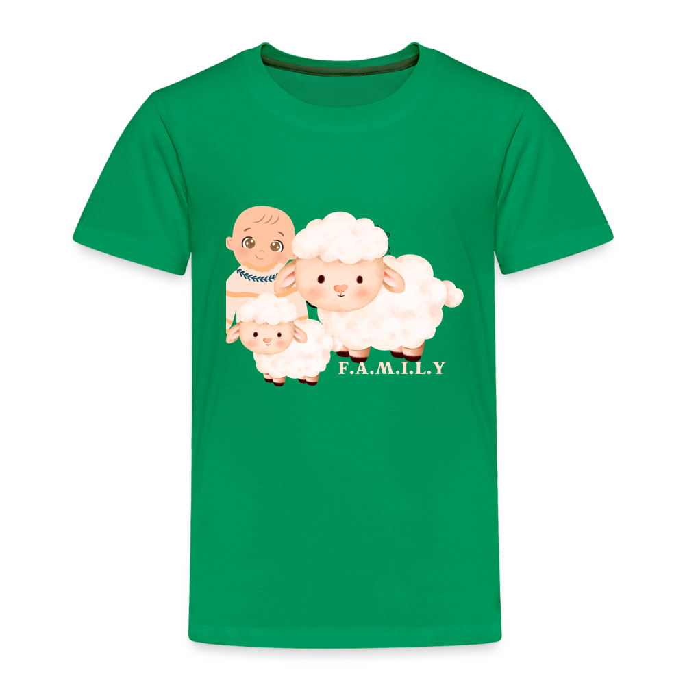 Toddler Premium T-Shirt-Sheep-Family - kelly green