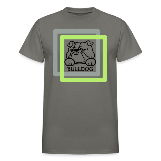 Gildan Ultra Cotton Adult T-Shirt-Bulldog - charcoal