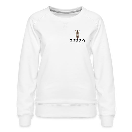 Women’s Premium Sweatshirt-White-Zebra - white