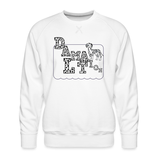Men’s Premium Sweatshirt-Dalmation - white