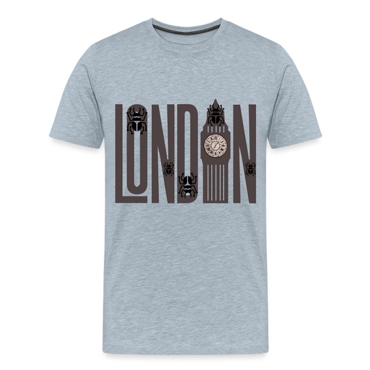 Men's Premium T-Shirt-London Clock tower print - heather ice blue