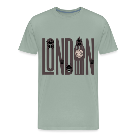 Men's Premium T-Shirt-Steel-Green-London - steel green