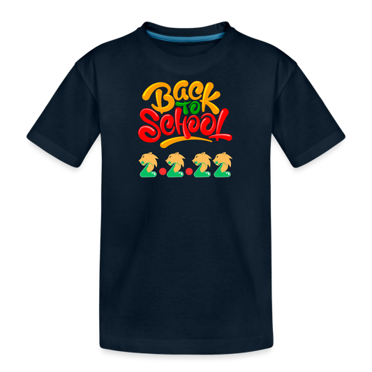 Kid’s Premium Organic T-Shirt-back to school - deep navy