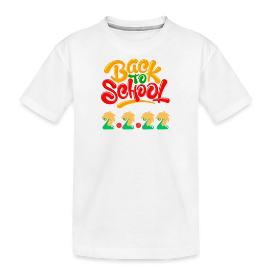Kid’s Premium Organic T-Shirt-back to school - white