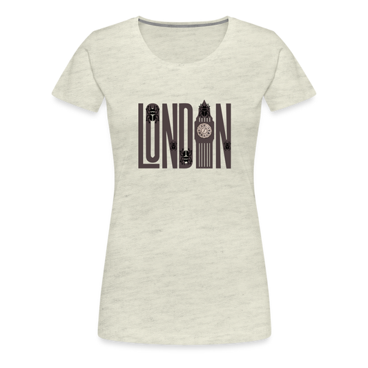 Women’s Premium T-Shirt-London-Clock-Tower-Beetles - heather oatmeal