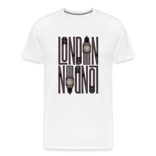 Men's Premium T-Shirt-London-Clock-tower-Beetles - white