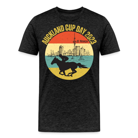 Men's Premium T-Shirt-Auckland Cup Day 23 - charcoal grey