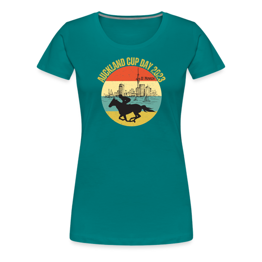 Women’s Premium T-Shirt-Auckland Cup Day - teal