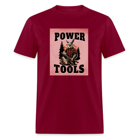 Unisex Classic T-Shirt-Power Tools - burgundy
