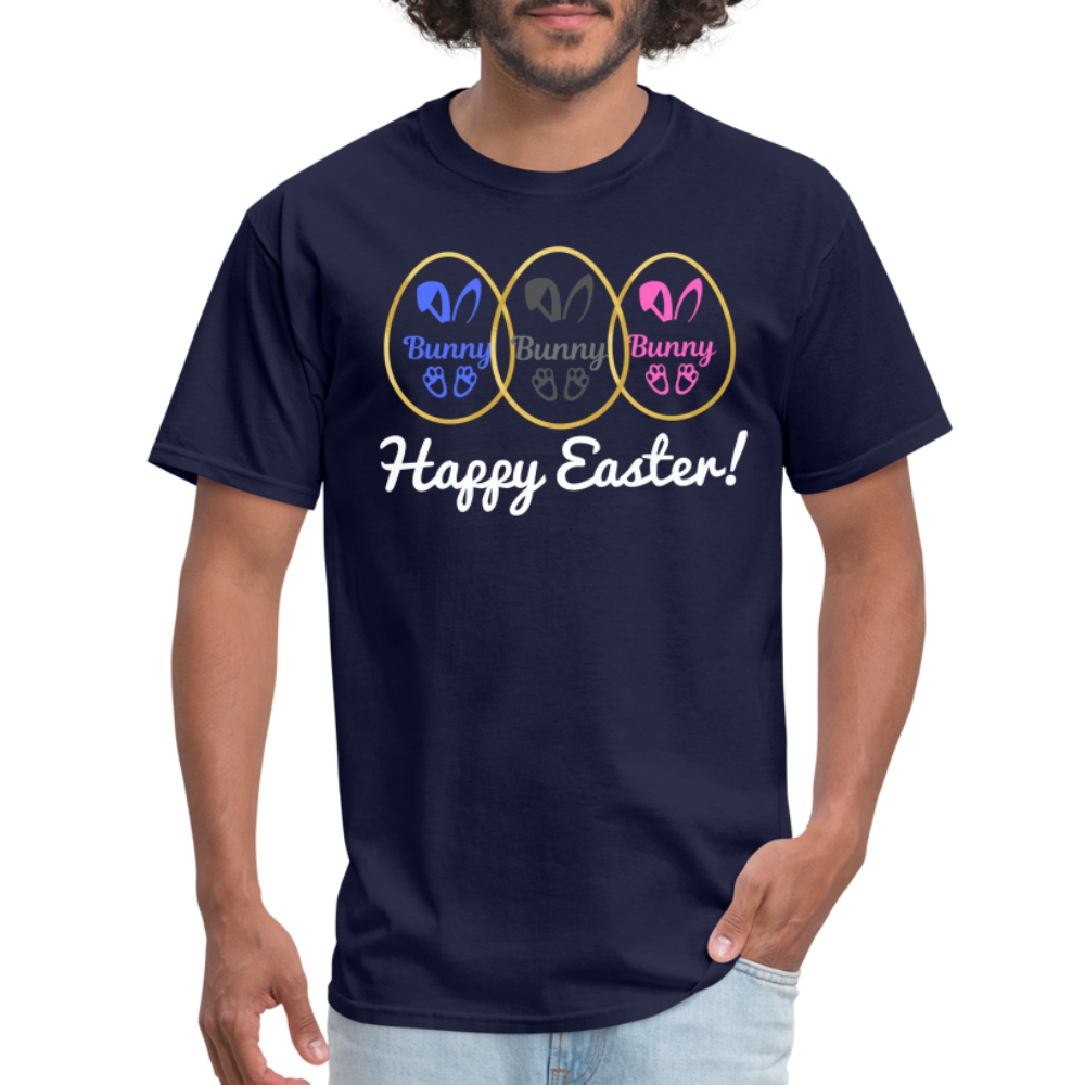 Unisex Classic T-Shirt-Happy Easter-Bunny - navy
