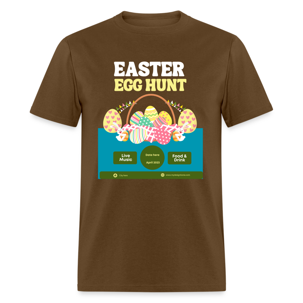 Unisex Classic T-Shirt-Easter Egg Hunt Event Tshirt - brown