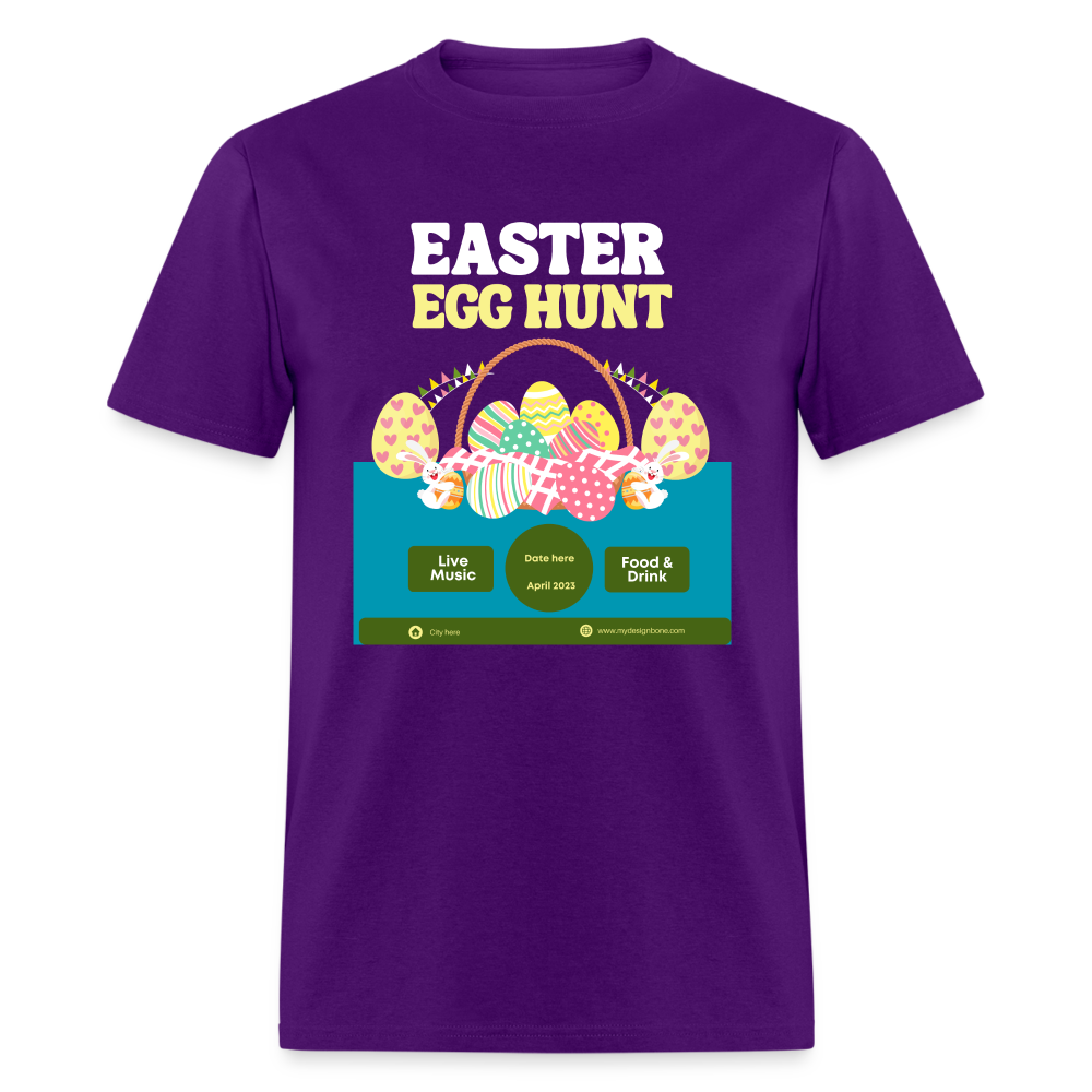 Unisex Classic T-Shirt-Easter Egg Hunt Event Tshirt - purple