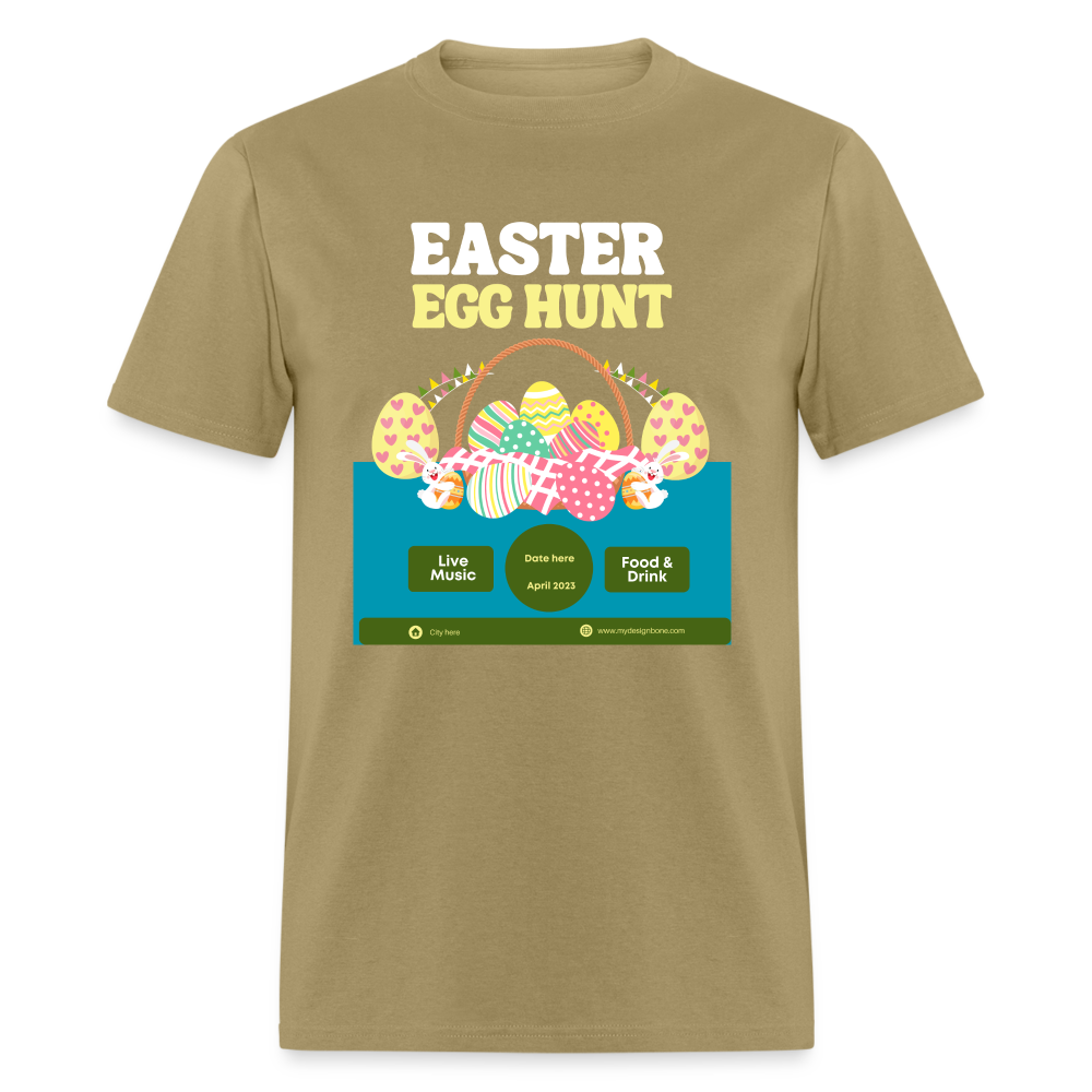Unisex Classic T-Shirt-Easter Egg Hunt Event Tshirt - khaki