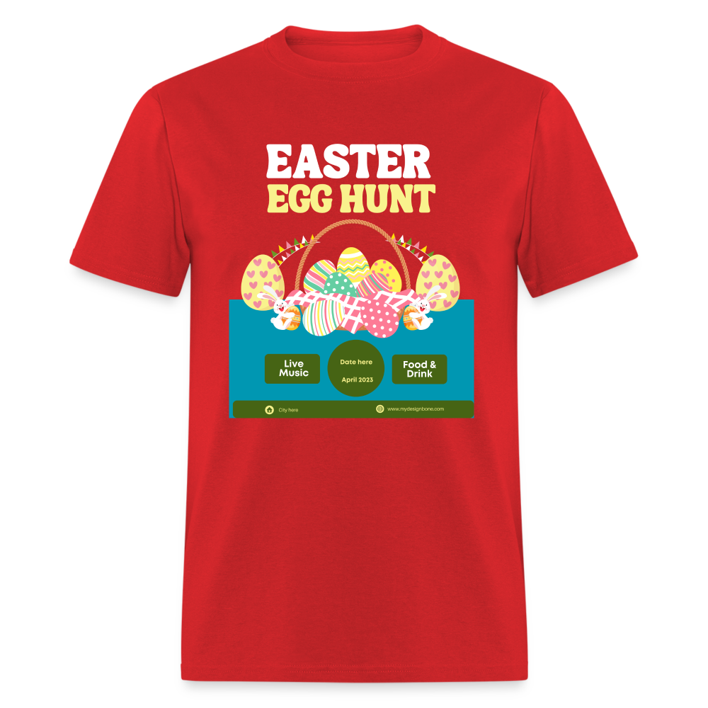 Unisex Classic T-Shirt-Easter Egg Hunt Event Tshirt - red