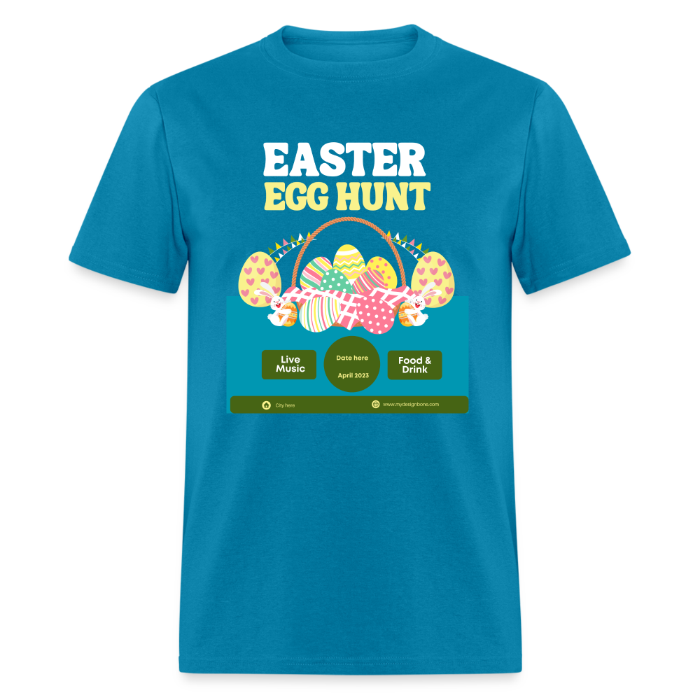 Unisex Classic T-Shirt-Easter Egg Hunt Event Tshirt - turquoise