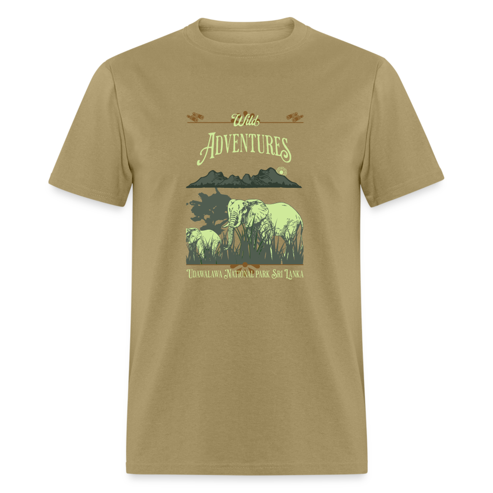 Unisex Classic T-Shirt-Wild Adventures - khaki