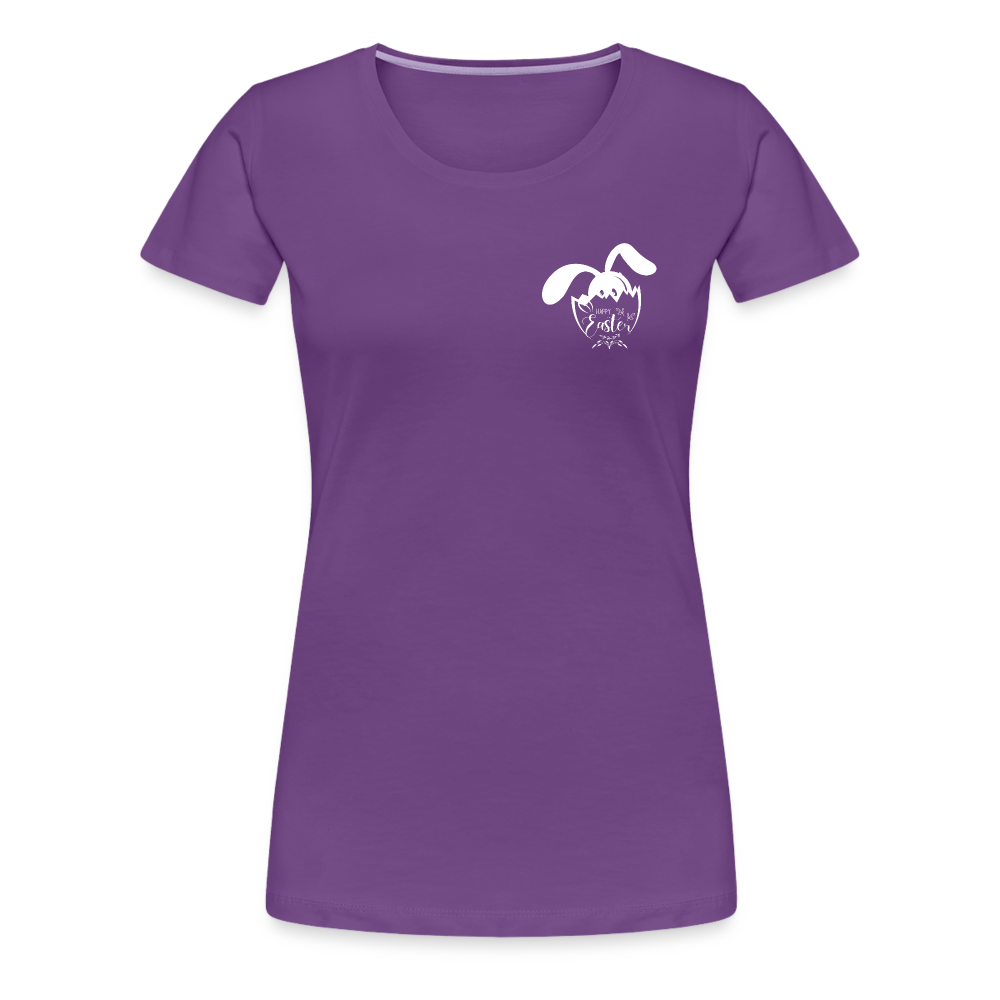 Women’s Premium T-Shirt-Happy Easter! - purple