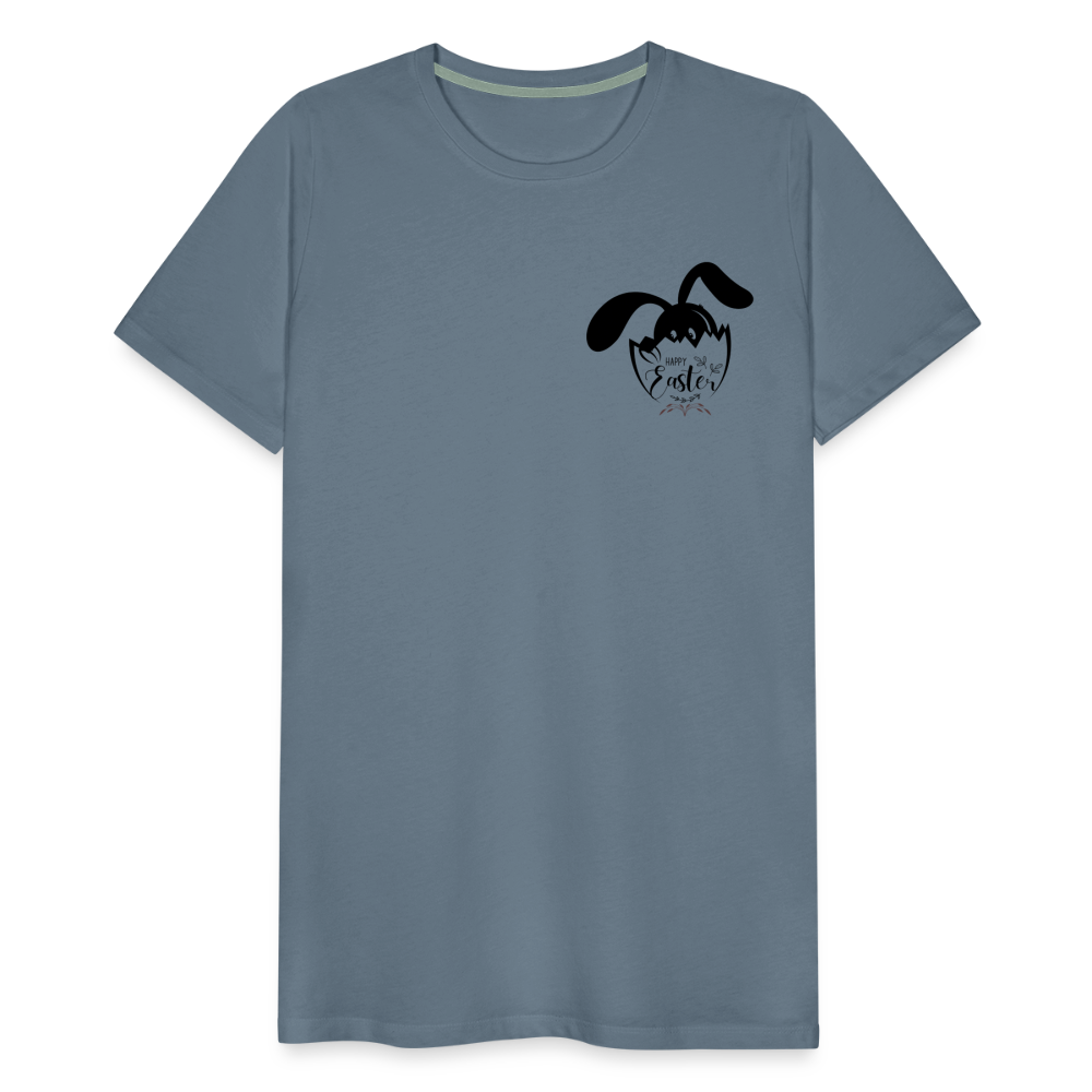 Men's Premium T-Shirt-Happy Easter! - steel blue