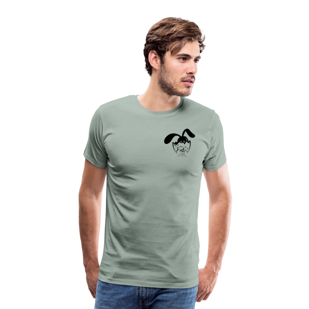 Men's Premium T-Shirt-Happy Easter! - steel green