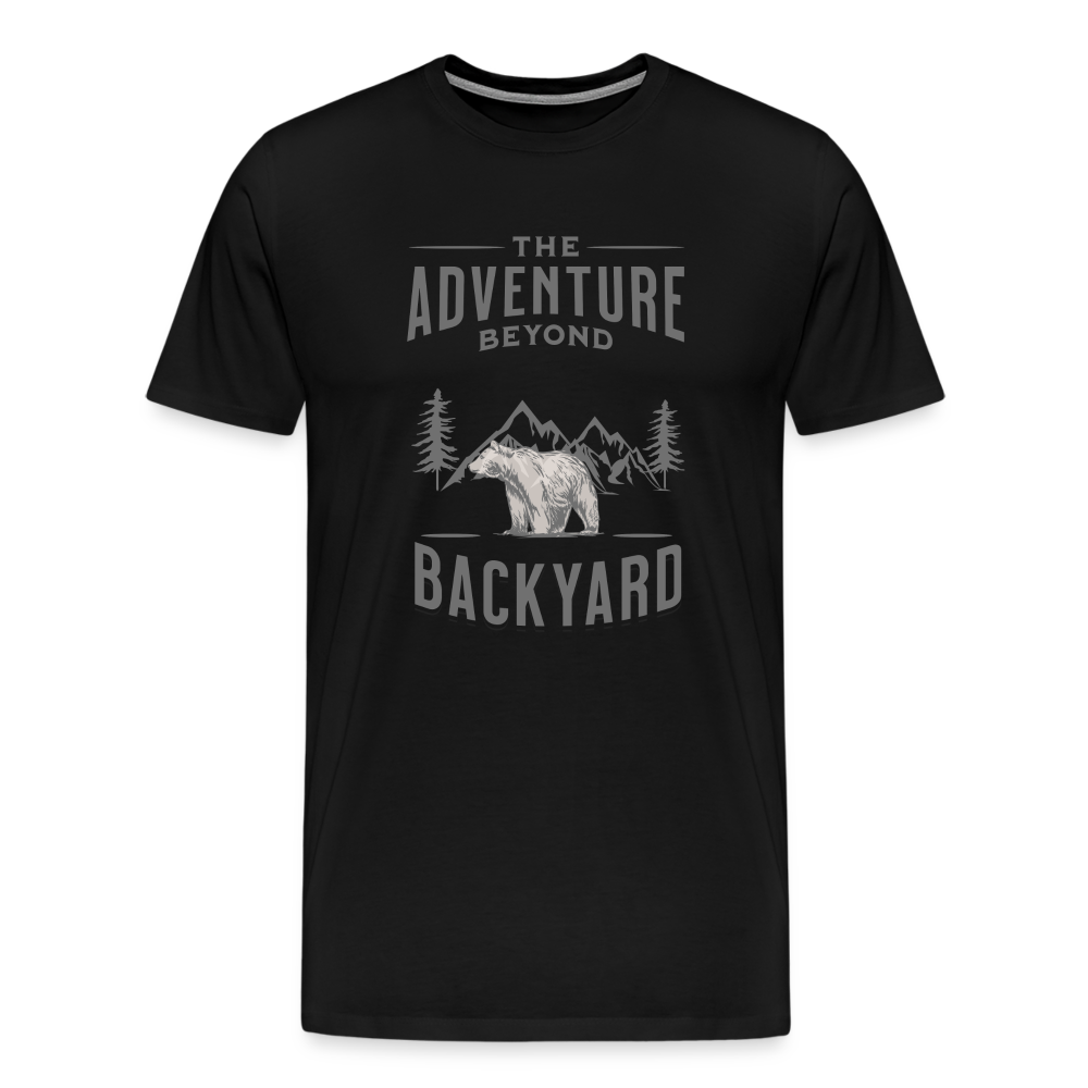 Men's Premium T-Shirt-The adventure beyond-Backyard - black