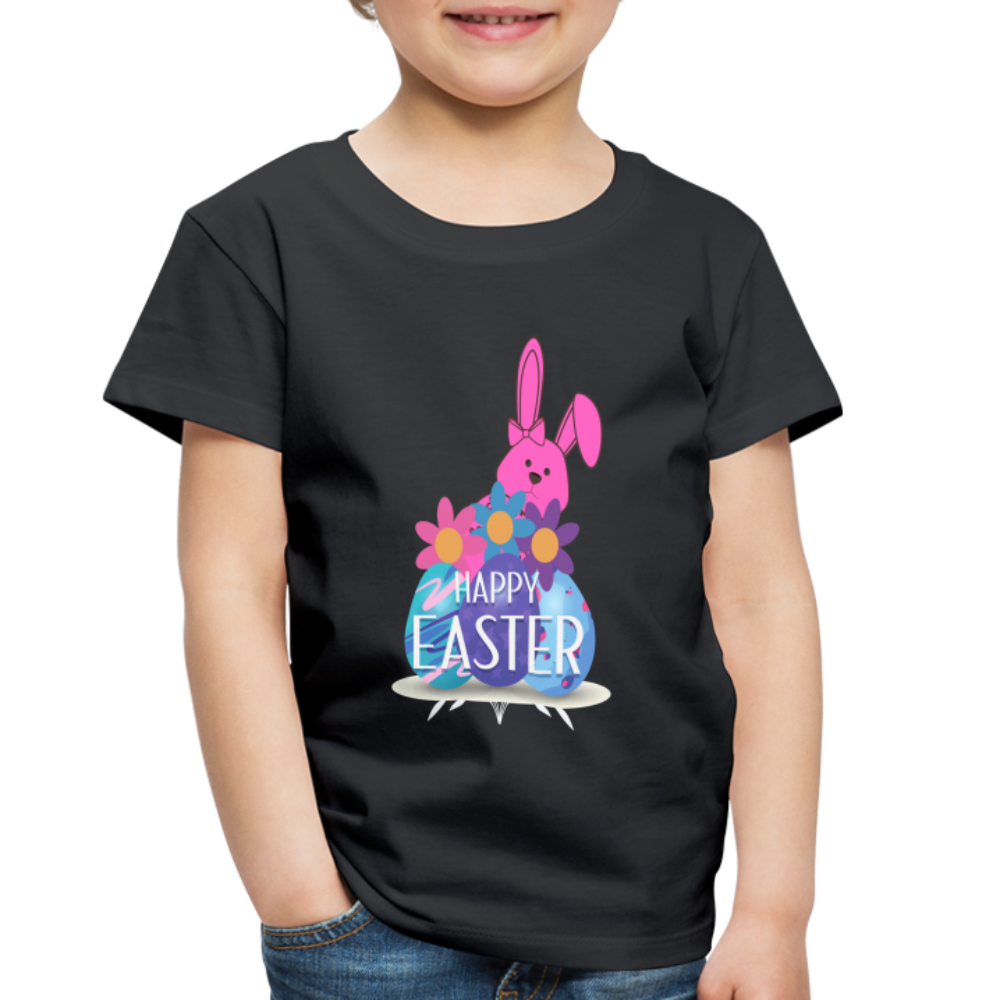 Toddler Premium T-Shirt-Happy Easter - black